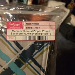 Thirty-One Sea Plaid Thermal Pouch